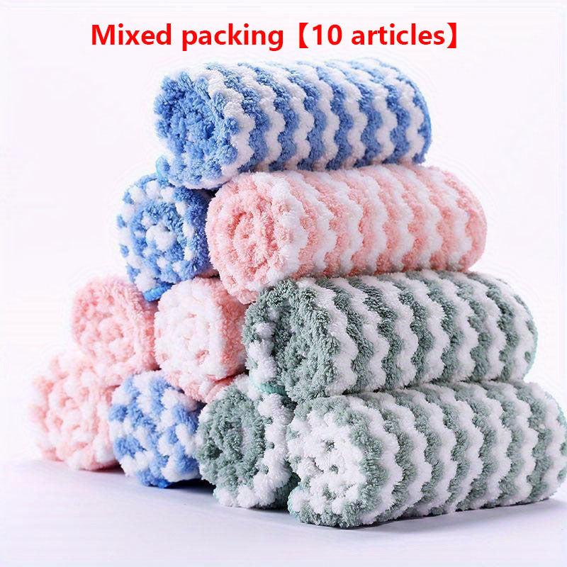 Mixed Pack Dishcloth Cleaning Rag Coral Fleece Microfiber Towel