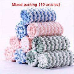 Mixed Pack Dishcloth Cleaning Rag Coral Fleece Microfiber Towel