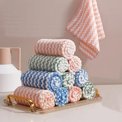 Mixed Pack Dishcloth Cleaning Rag Coral Fleece Microfiber Towel