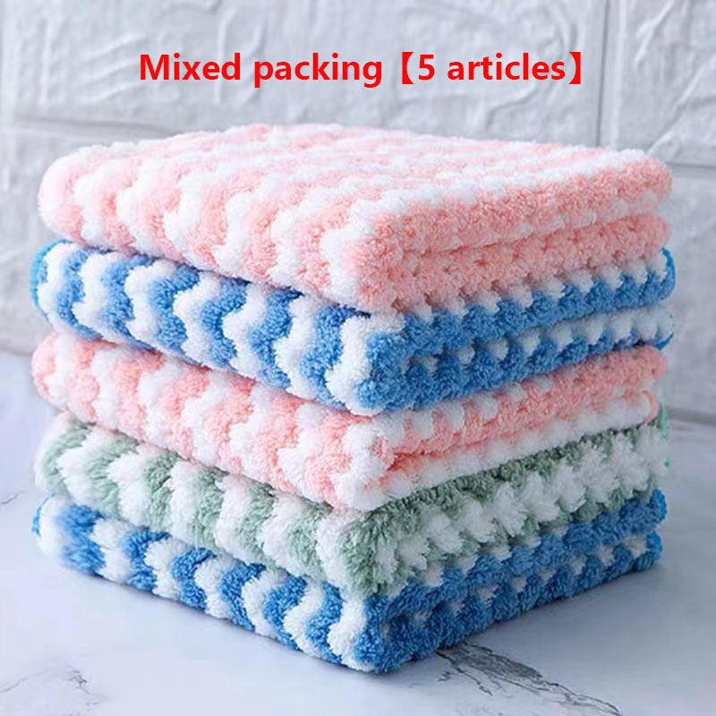 Mixed Pack Dishcloth Cleaning Rag Coral Fleece Microfiber Towel