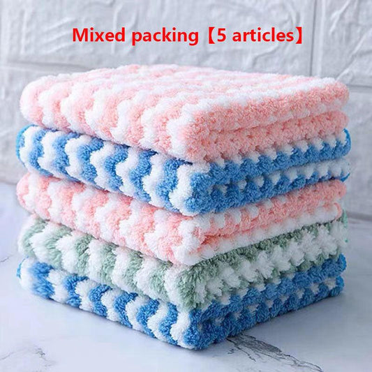 Mixed Pack Dishcloth Cleaning Rag Coral Fleece Microfiber Towel