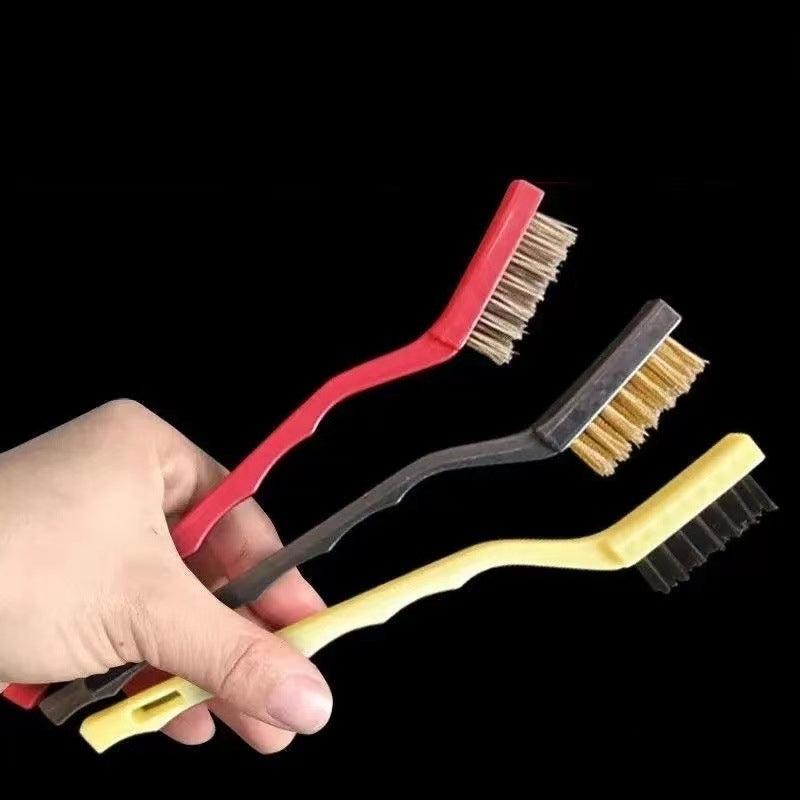 3pcs Gas Stove Long Handle Cleaning Brush Kitchen Cleaning Tool