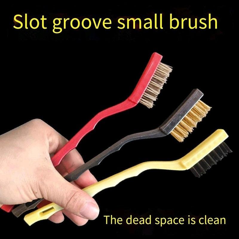 3pcs Gas Stove Long Handle Cleaning Brush Kitchen Cleaning Tool