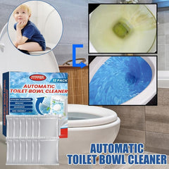 12pcs Toilet Bowl Cleaner Automatic Toilet Cleaning Effervescent Tablet