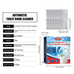 12pcs Toilet Bowl Cleaner Automatic Toilet Cleaning Effervescent Tablet