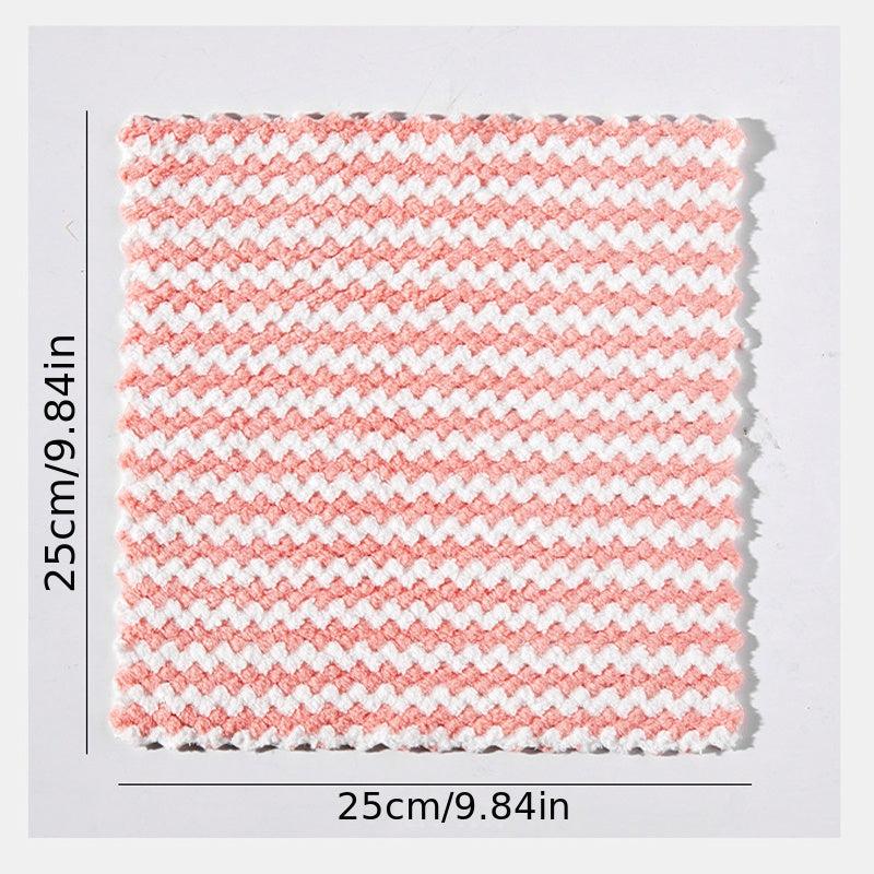 3pcs Microfiber Cleaning Cloth Dish Towel Household Rag Kitchen Dishwashing