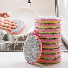 5pcs Cleaning Cloth Double Side Dishwashing Sponge Pan Dish Wash Sponges