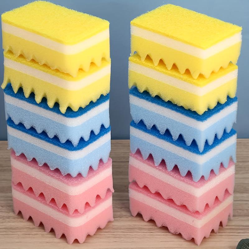 Wave Kitchen Cleaning Sponge 30pcs Double Sided Scouring Pad
