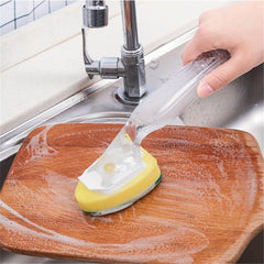 7pcs Heavy Duty Dish Wand Sponge Brush with Handle Replacement Heads