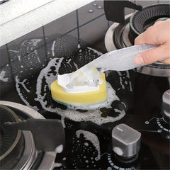 7pcs Heavy Duty Dish Wand Sponge Brush with Handle Replacement Heads