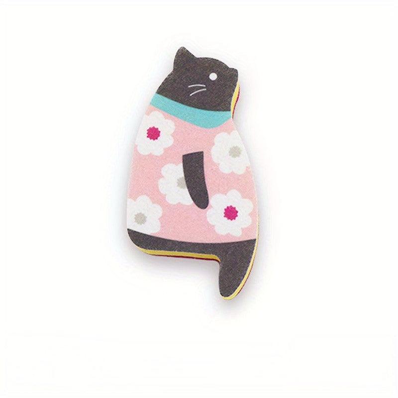 Cat Cartoon Dishwashing Sponge Brush Household Cleaning Tools