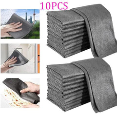 10pcs Microfiber Cleaning Cloth Multifunctional Household Rag