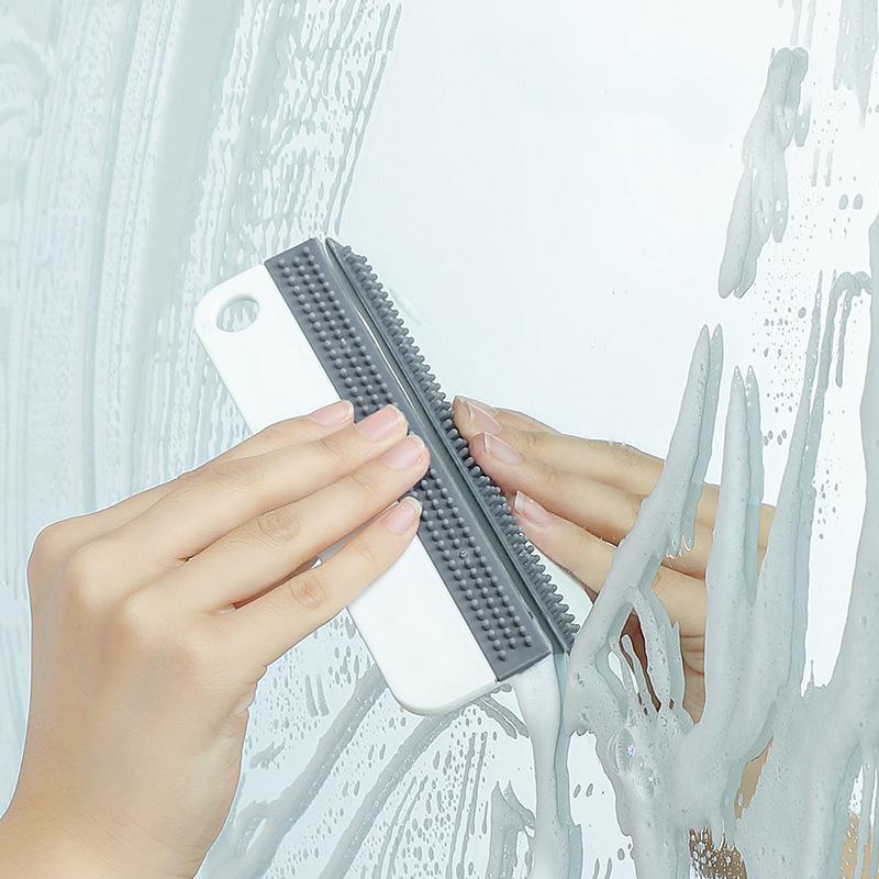 Soft Silicone Glass Wiper Scraper Window Cleaning Brush for Car Mirror