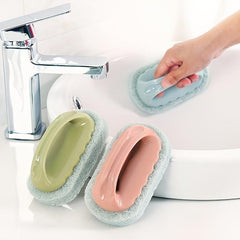3pcs Sponge Brush for Kitchen and Bathroom Cleaning