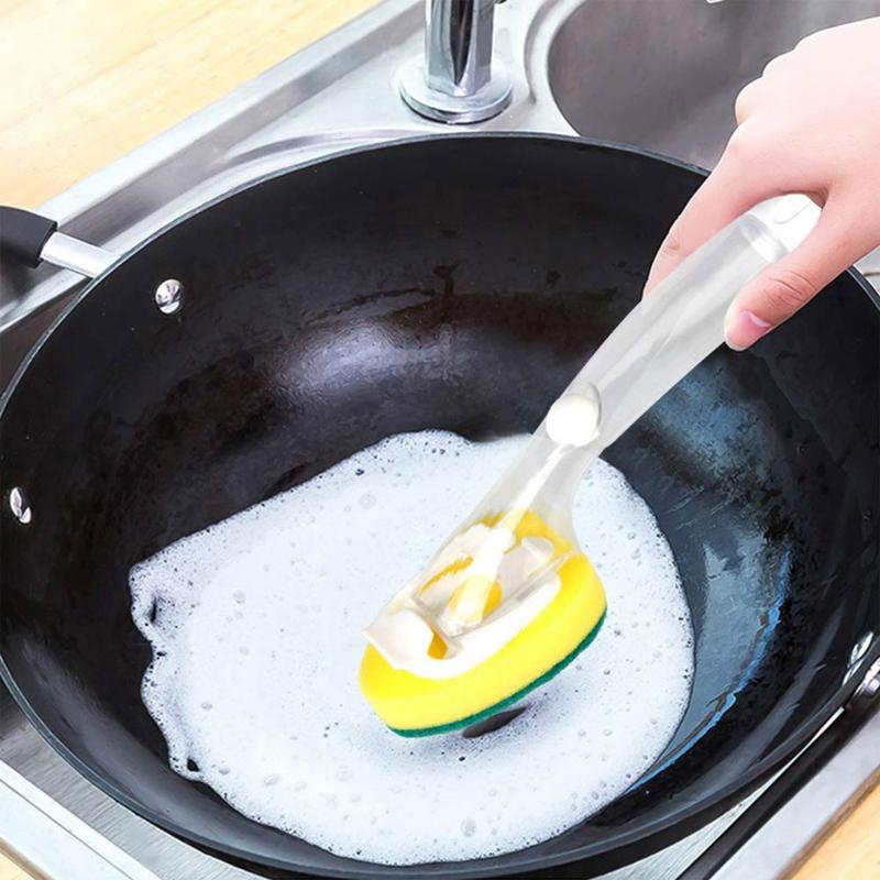 8pcs Durable Sponge Heads for Dishwashing Brush