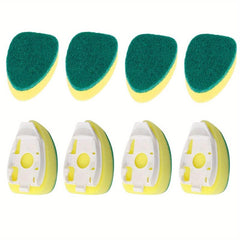 8pcs Durable Sponge Heads for Dishwashing Brush