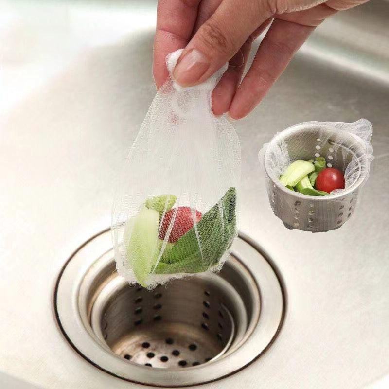 100pcs Disposable Sink Strainer Mesh Bag Food Waste Collection
