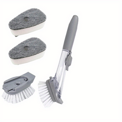 Kitchen Cleaning Long Handle Dish Brush with Soap Dispenser