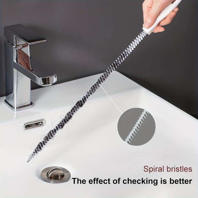 Flexible Pipe Dredging Brush Hair Sewer Sink Cleaning Tool