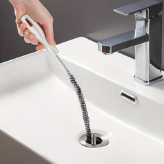 Flexible Pipe Dredging Brush Hair Sewer Sink Cleaning Tool
