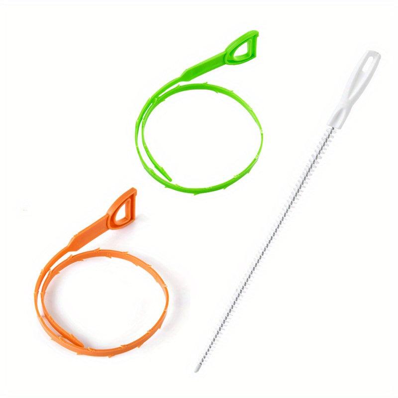 Flexible Pipe Dredging Brush Hair Sewer Sink Cleaning Tool