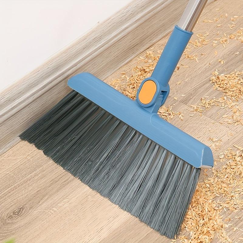 Thickened Rotatable Broom and Dustpan Set with Stainless Steel Pole