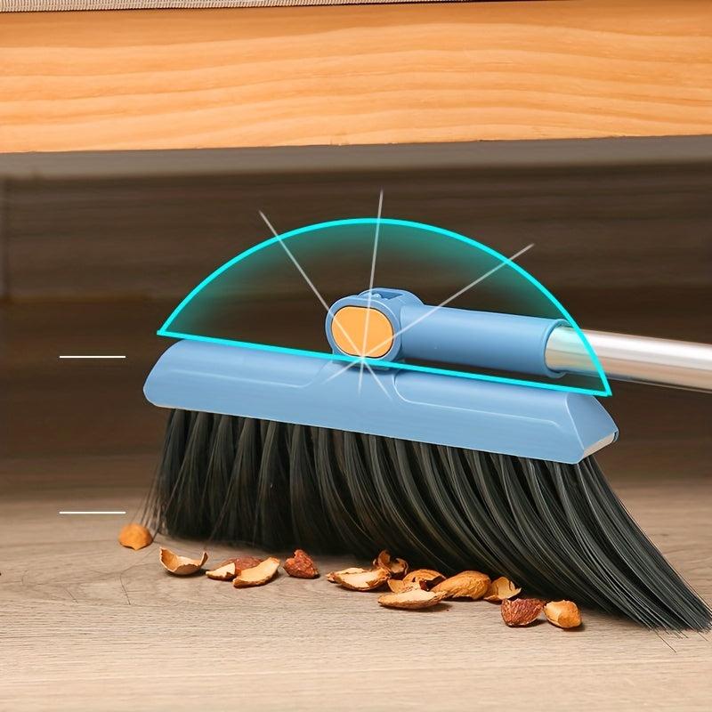 Thickened Rotatable Broom and Dustpan Set with Stainless Steel Pole