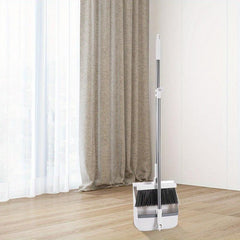 Thickened Rotatable Broom and Dustpan Set with Stainless Steel Pole