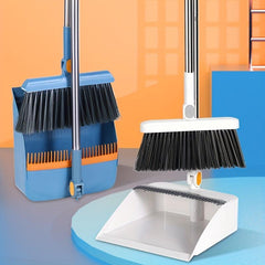 Thickened Rotatable Broom and Dustpan Set with Stainless Steel Pole