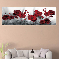 Big Size Art Poster & Red Rose Flower Canvas Wall Art - Modern Home Decor