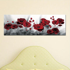 Big Size Art Poster & Red Rose Flower Canvas Wall Art - Modern Home Decor