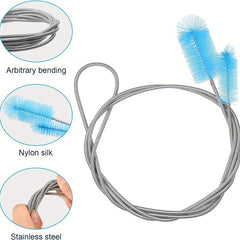 Aquarium Tube Cleaning Brush Set - Flexible Double Aquarium Filter Brush