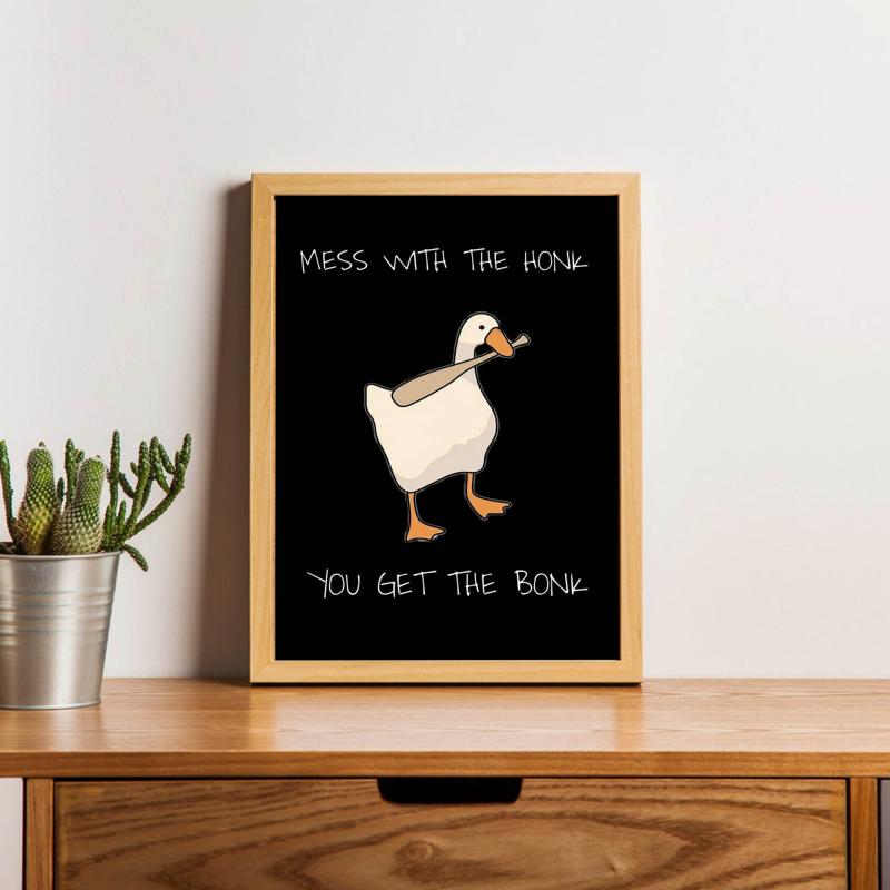 Cartoon Goose Poster Modern Home Decoration Wall Art Canvas Printing Painting