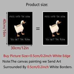 Cartoon Goose Poster Modern Home Decoration Wall Art Canvas Printing Painting