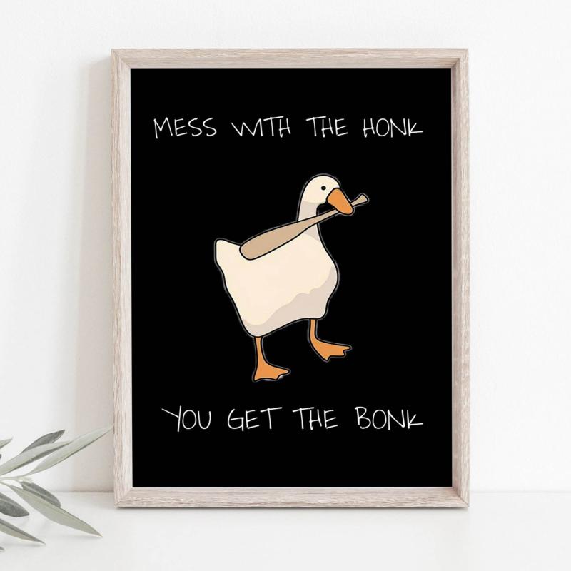 Cartoon Goose Poster Modern Home Decoration Wall Art Canvas Printing Painting