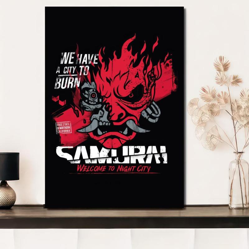 Canvas Poster Modern Art Night City City To Burn Bedroom Wall Decor