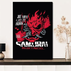 Canvas Poster Modern Art Night City City To Burn Bedroom Wall Decor