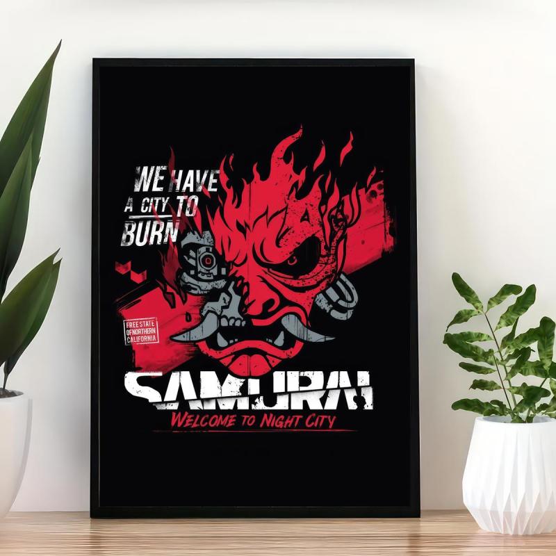 Canvas Poster Modern Art Night City City To Burn Bedroom Wall Decor