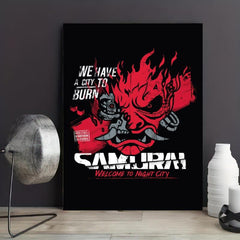 Canvas Poster Modern Art Night City City To Burn Bedroom Wall Decor