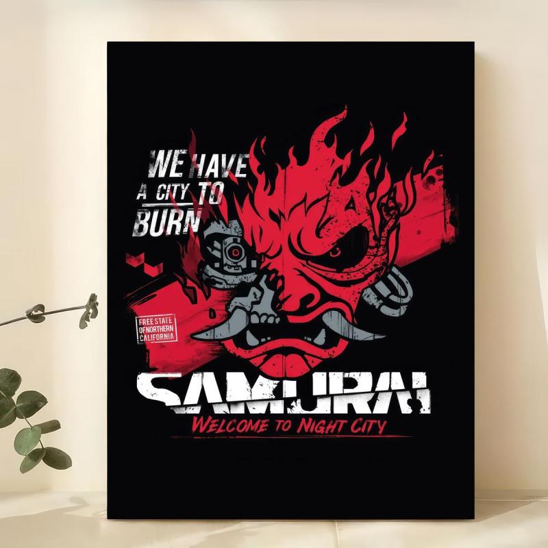 Canvas Poster Modern Art Night City City To Burn Bedroom Wall Decor