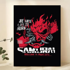 Canvas Poster Modern Art Night City City To Burn Bedroom Wall Decor