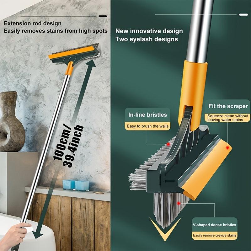 Rotary Floor Scrub Brush for Tile and Grout Cleaning 38 Long Brush Head