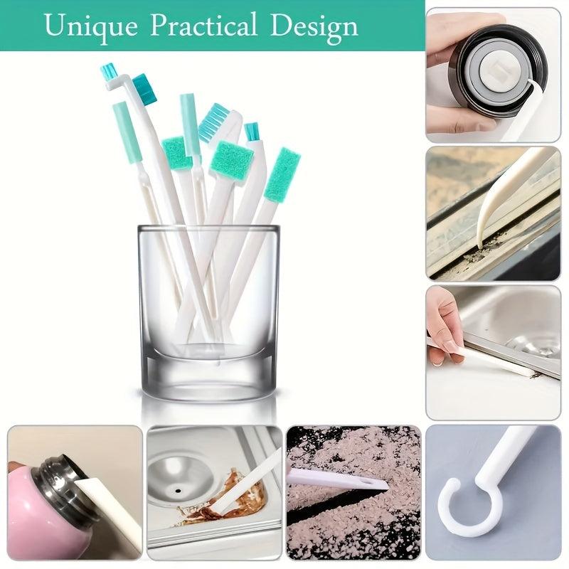 8pcs Gap Cleaning Brush Set for Small Spaces Window Groove Track