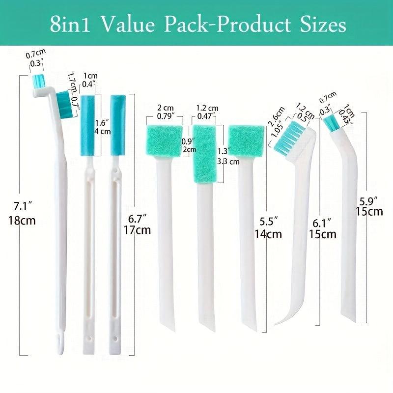8pcs Gap Cleaning Brush Set for Small Spaces Window Groove Track