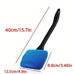 Car Window Cleaner Brush Kit Interior Auto Glass Wiper with Long Handle
