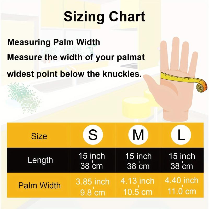 3pairs Reusable Waterproof Latex Cleaning Gloves Durable