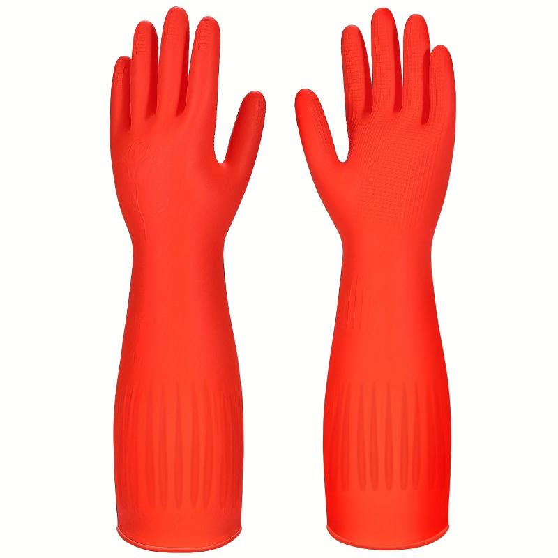 3pairs Reusable Waterproof Latex Cleaning Gloves Durable