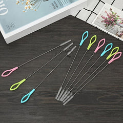3pcs Metal Straw Cleaner Brush Stainless Steel Long Cleaning Brush