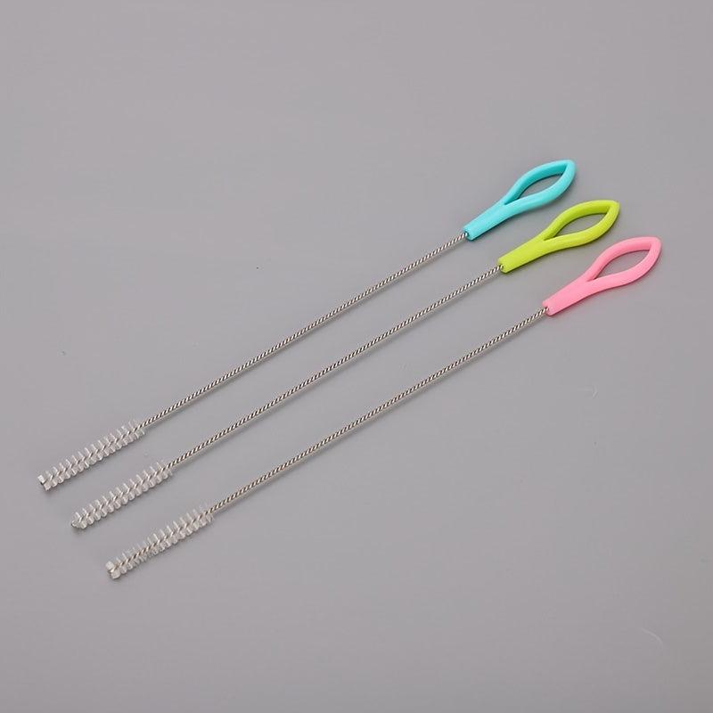 3pcs Metal Straw Cleaner Brush Stainless Steel Long Cleaning Brush