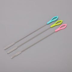 3pcs Metal Straw Cleaner Brush Stainless Steel Long Cleaning Brush